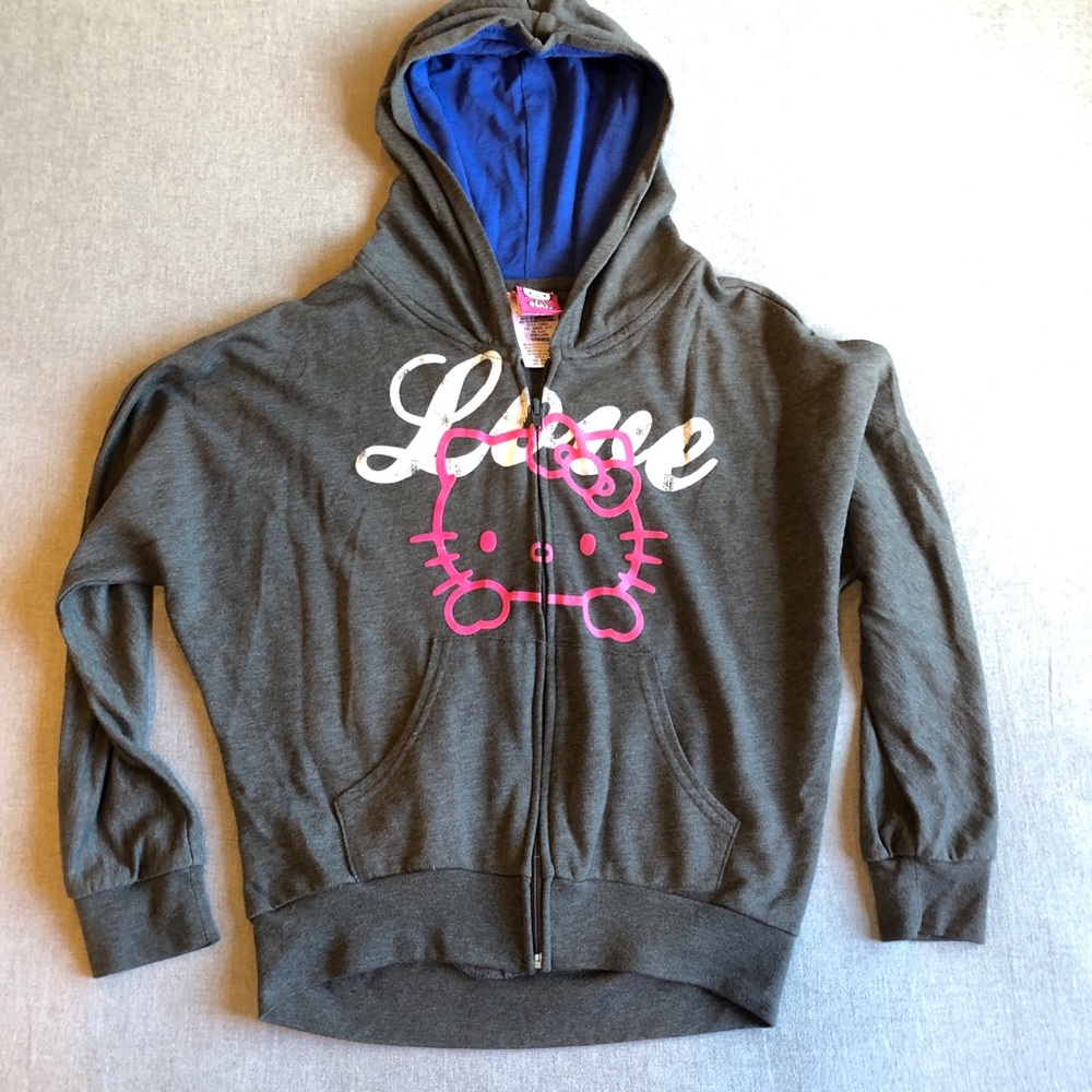 Kids Hello Kitty zip up hoodie (sz L)